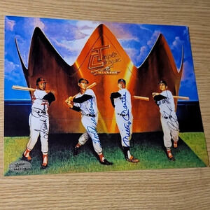 Yankees - Mantle yaz Robinson Williams signed 8x10 photo